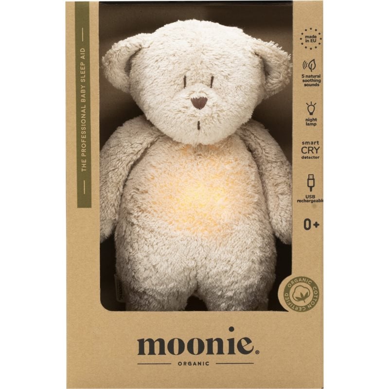 Moonie Bear 2.0 Organic Sand играчка за заспиване с мелодия