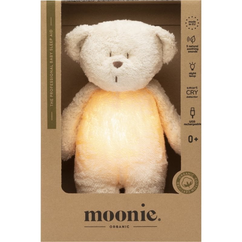 Moonie Bear 2.0 Organic Polar играчка за заспиване с мелодия