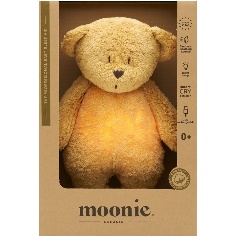 Moonie Bear 2.0 Organic Honey играчка за заспиване с мелодия - За деца - Сравни цени от 1 магазин с безплатна доставка