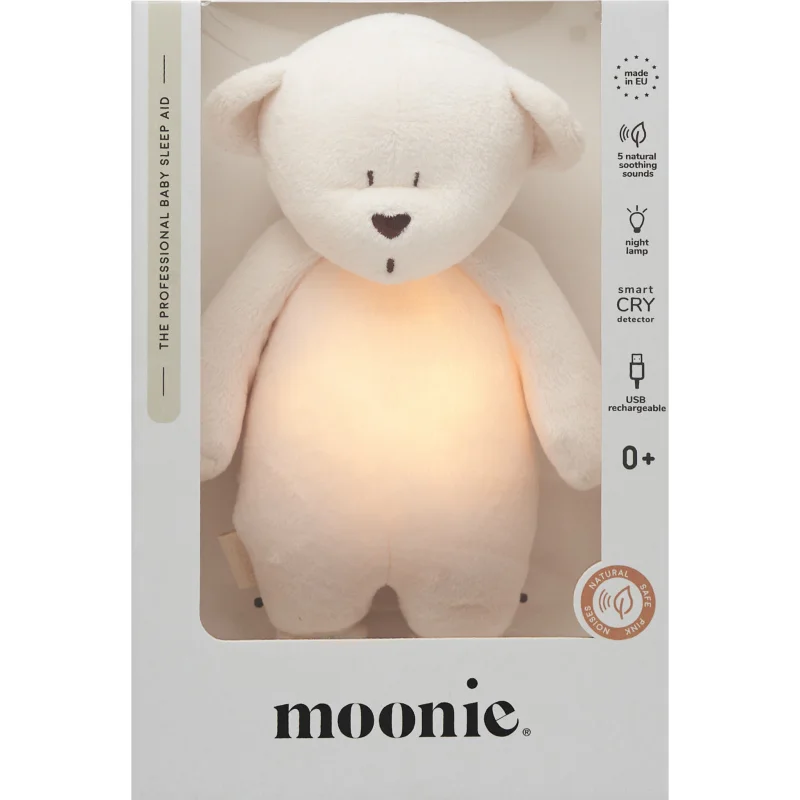 Moonie Bear 2.0 Organic Cream играчка за заспиване с мелодия - За деца - Сравни цени от 1 магазин с безплатна доставка
