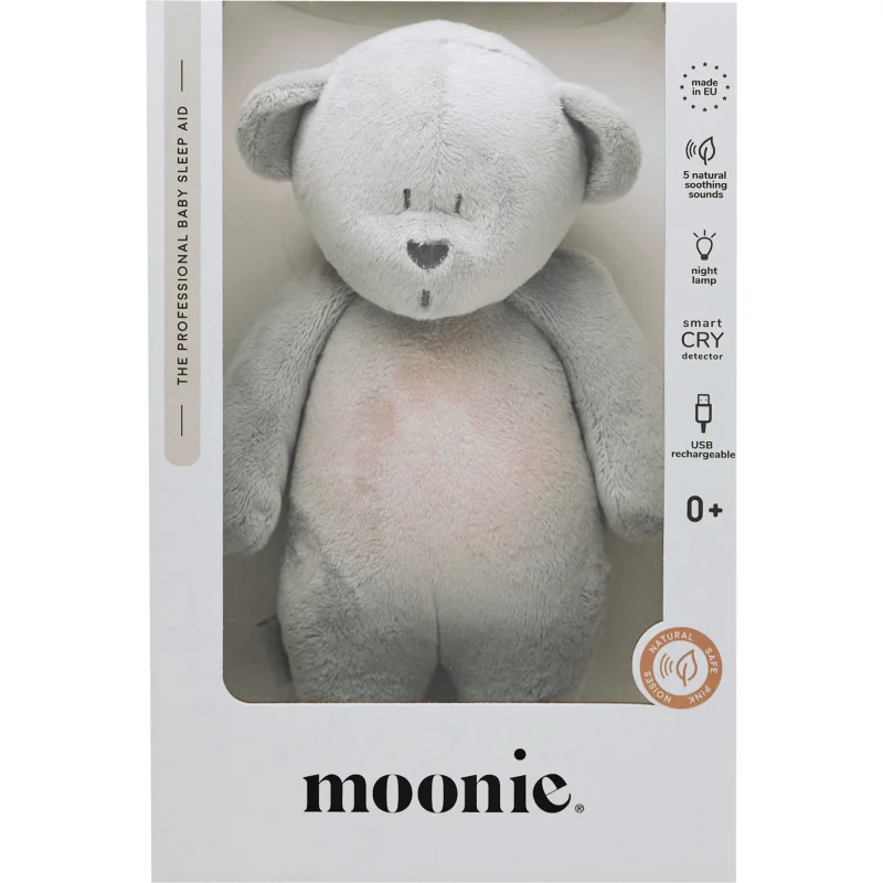 Moonie Bear 2.0 Organic Silver играчка за заспиване с мелодия
