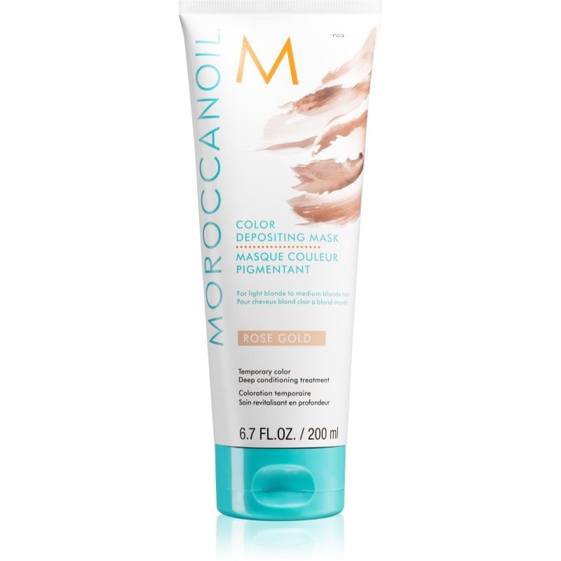 Moroccanoil Color Depositing нежна подхранваща маска без перманентни цветови пигменти Rose Gold