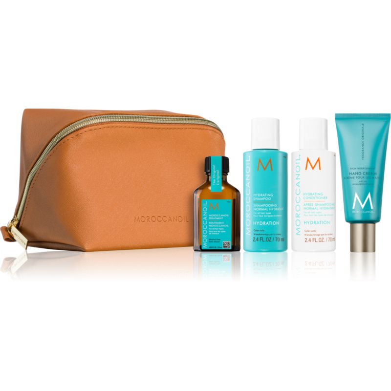 Moroccanoil Moroccanoil Hydration Kit комплект за пътуване за подхранване и хидратация козметична чантичка - Унисекс парфюм - Сравни цени от 1 магазин с безплатна доставка