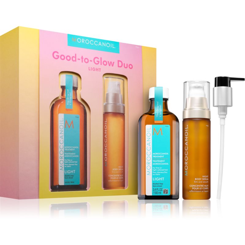 Moroccanoil Good-to-Glow Duo Light комплект за коса и тяло - Комплект - Сравни цени от 1 магазин с безплатна доставка