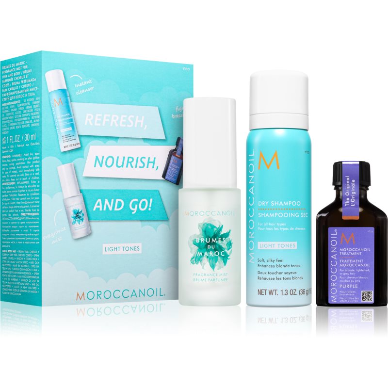 Moroccanoil Refresh, Nourish, and Go! (Light Tones) комплект за руса коса за жени - Комплект - Сравни цени от 1 магазин с безплатна доставка