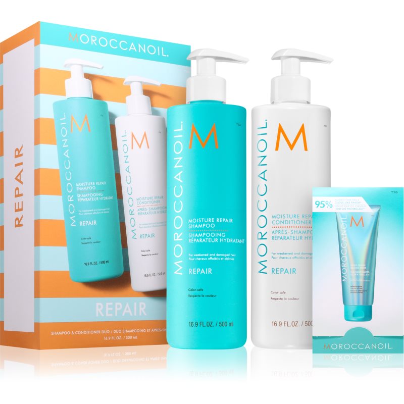 Moroccanoil Repair Shampoo & Conditioner Duo комплект за увредена и химически третирана коса - Комплект - Сравни цени от 1 магазин с безплатна доставка