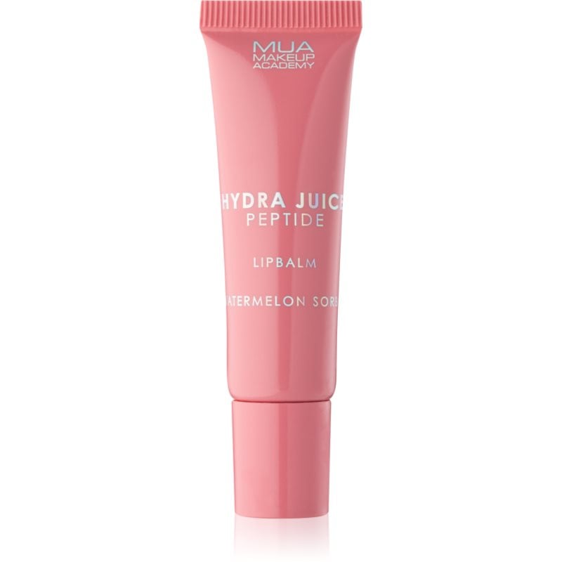 MUA Makeup Academy Hydra Juice Peptide Lip Balm хидратиращ балсам за устни за блясък аромати Watermelon Sorbet