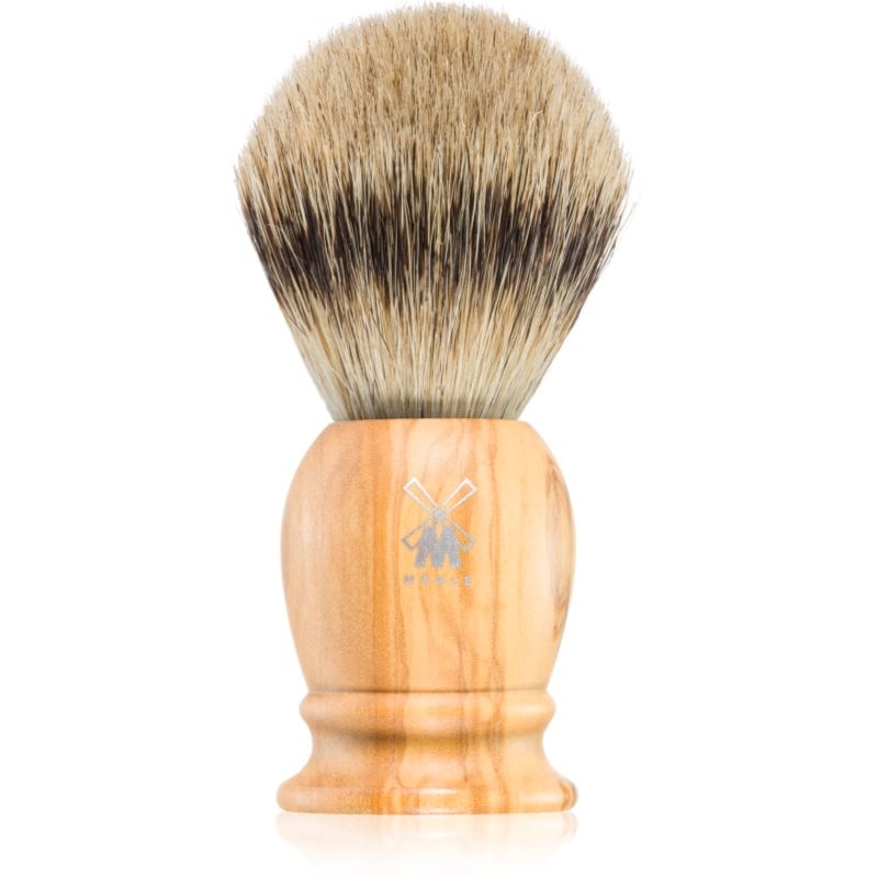 Mühle CLASSIC Silvertip Badger Olive Wood четка за бръснене с косми от язовец