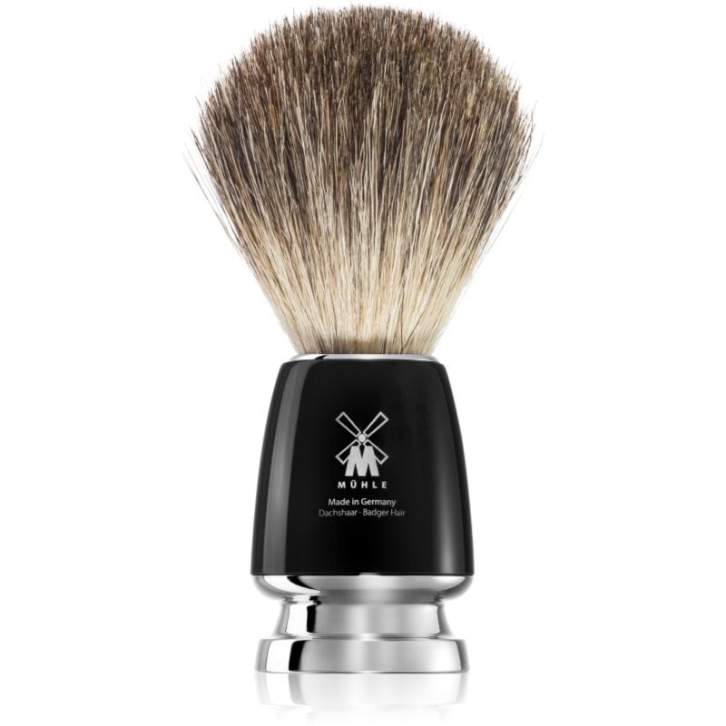 Mühle RYTMO Pure Badger четка за бръснене с косми от язовец Black Resin