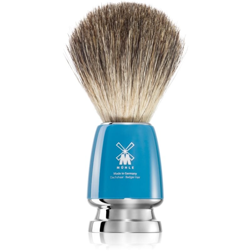 Mühle RYTMO Pure Badger четка за бръснене с косми от язовец Blue Resin