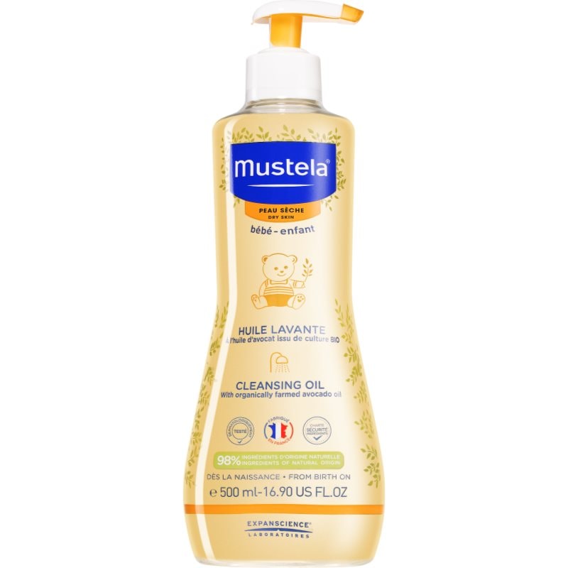 Mustela Bébé Dry Skin почистващо олио за деца от раждането им - Грижа за лице - Сравни цени от 1 магазин с безплатна доставка