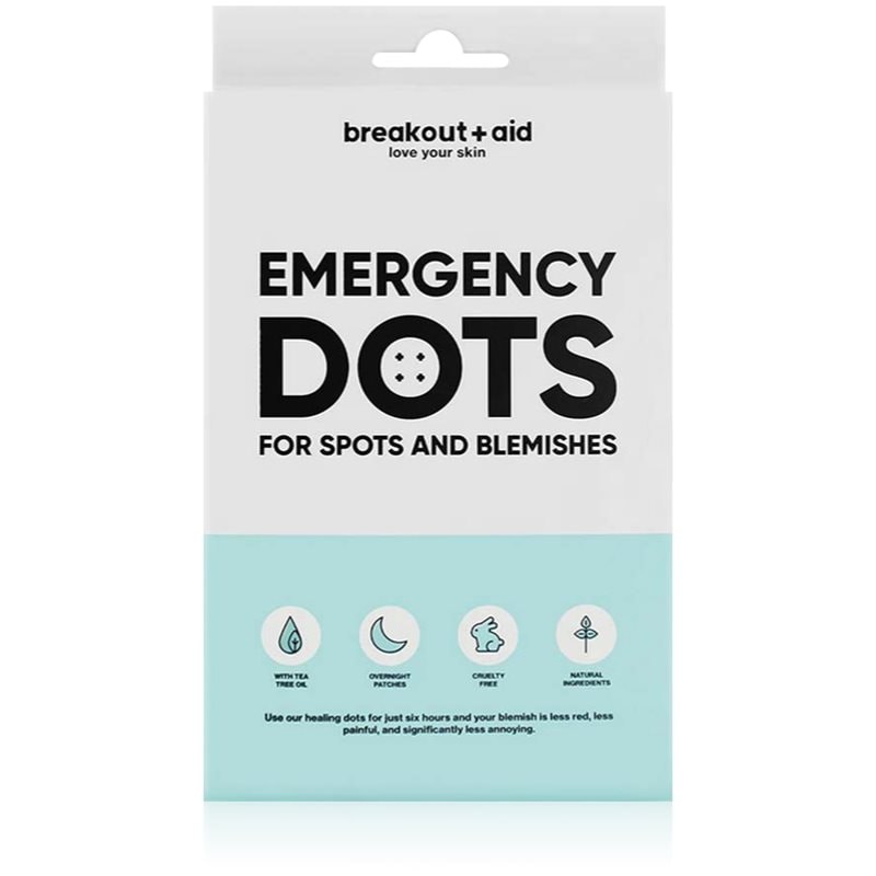 breakout + aid breakout + aid Emergency Dots For Spots and Blemishes локална грижа против акне на лицето, деколтето и гърба с Tea Tree oil - Унисекс парфюм 72мл - Сравни цени от 1 магазин с безплатна доставка