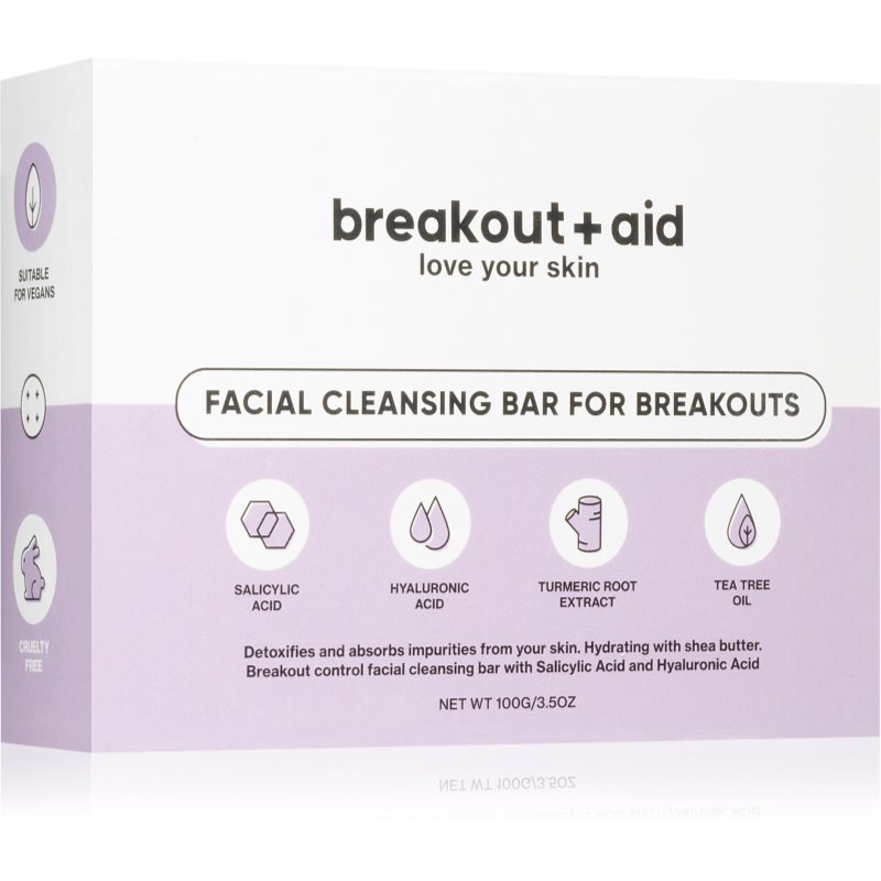 breakout + aid breakout + aid Facial Cleansing Bar сапун за проблемна кожа със салицилова киселина - Унисекс парфюм 1мл - Сравни цени от 1 магазин с безплатна доставка