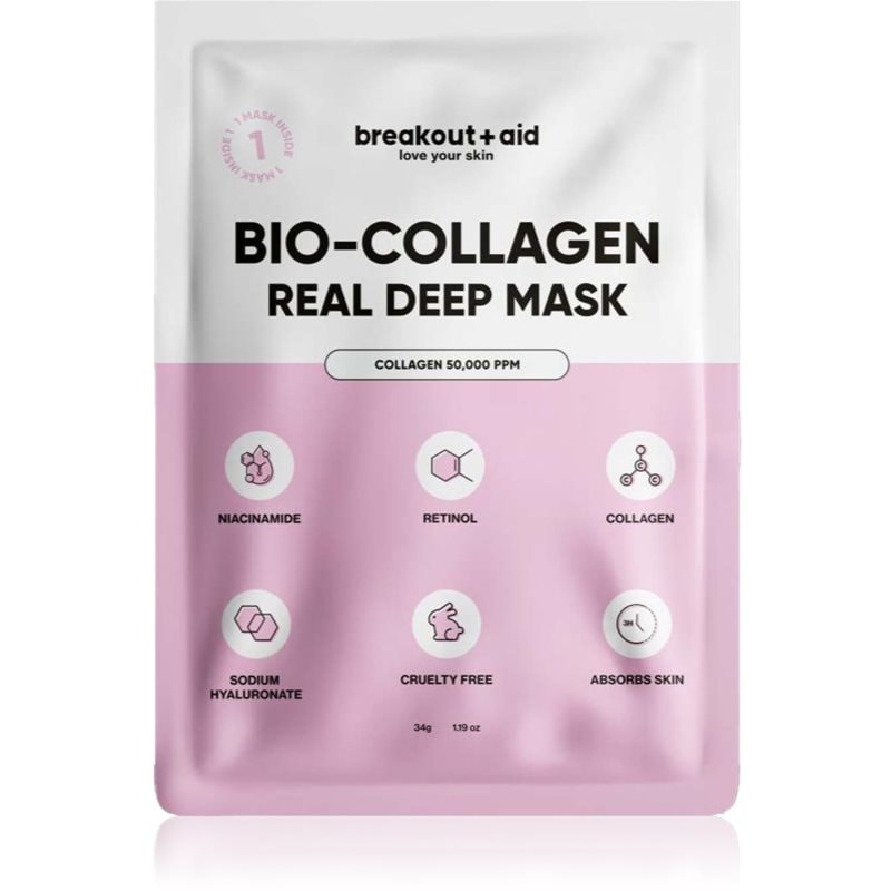 breakout + aid Bio-Collagen Real Deep Mask нощна маска с колаген - Грижа за лице - Сравни цени от 1 магазин с безплатна доставка