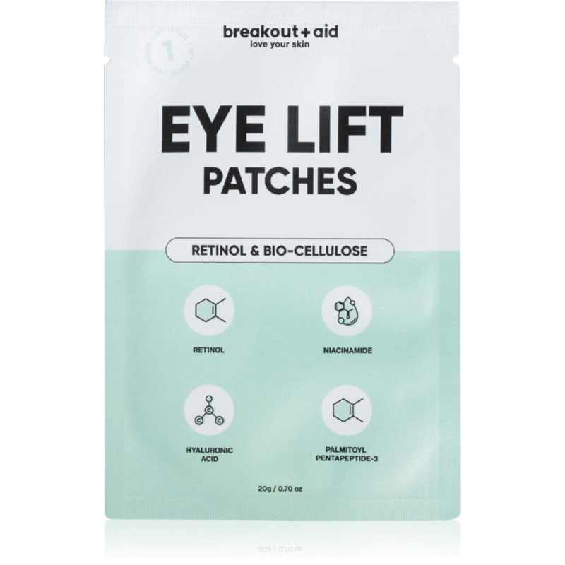 breakout + aid Eye Lift Patches лепенки против бръчки за под очите с ретинол 1 бр.
