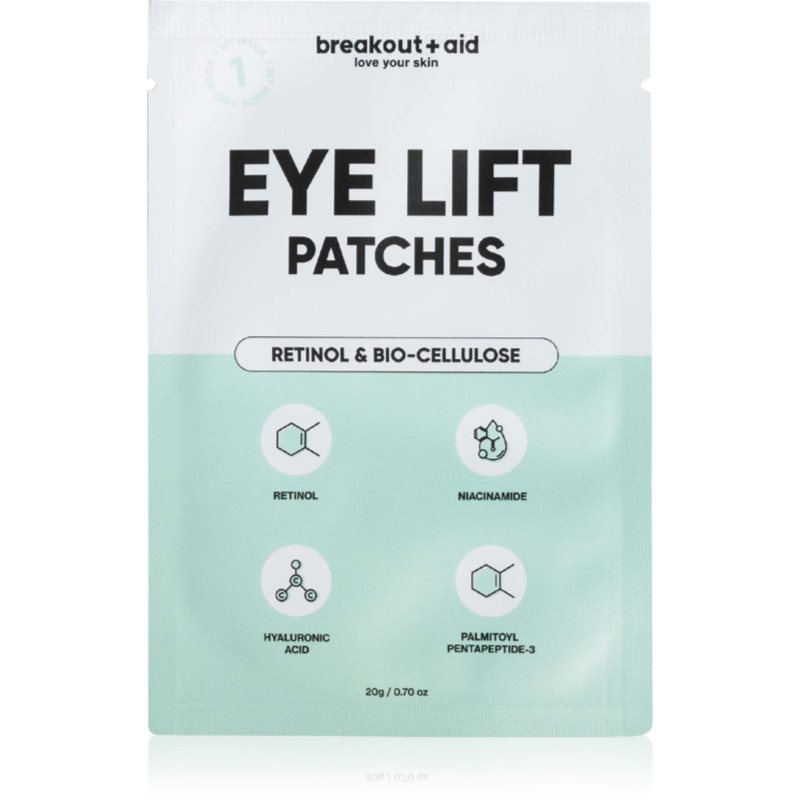 breakout + aid Eye Lift Patches лепенки против бръчки за под очите с ретинол - Грижа за лице - Сравни цени от 1 магазин с безплатна доставка