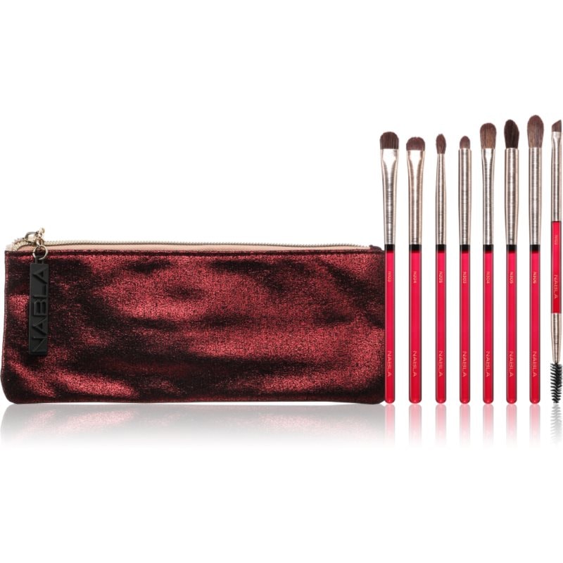 NABLA Cosmetics Ruby комплект четки за гримиране на очите с калъфка - Комплект - Сравни цени от 1 магазин с безплатна доставка