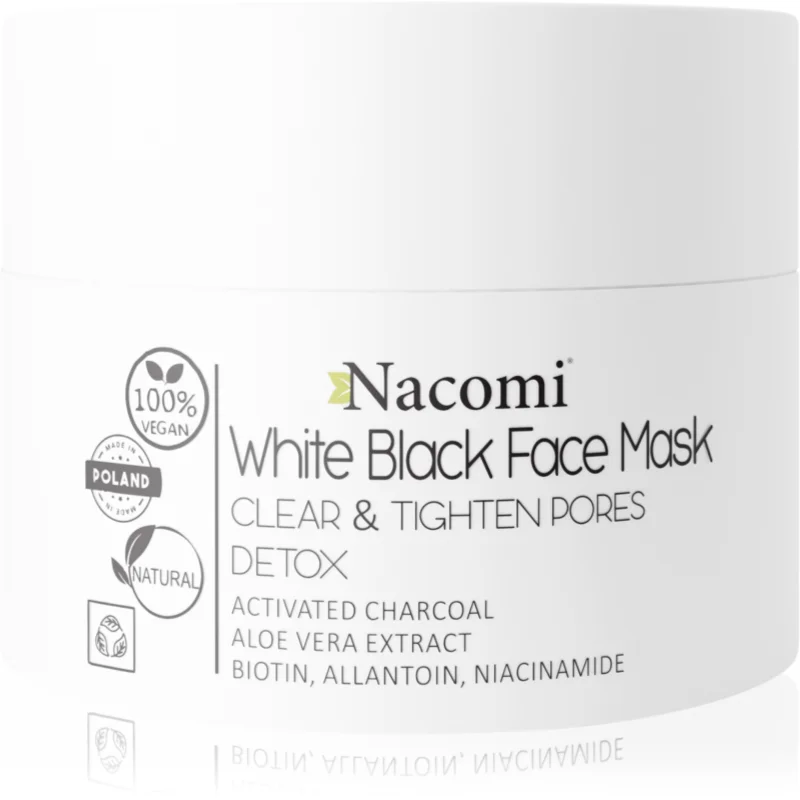 Nacomi White & Black почистваща маска за лице - Грижа за лице - Сравни цени от 1 магазин с безплатна доставка