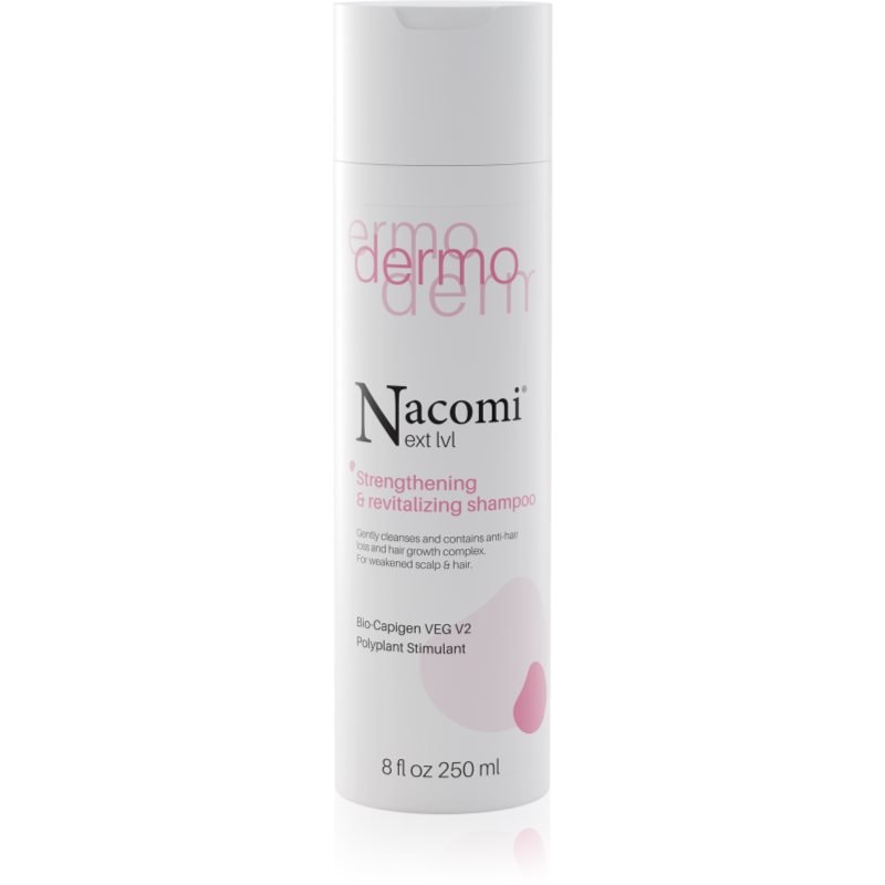 Nacomi Nacomi Next Level Strengthening & revitalizing shampoo подсилващ и ревитализиращ шампоан - Унисекс парфюм 250мл - Сравни цени от 1 магазин с безплатна доставка