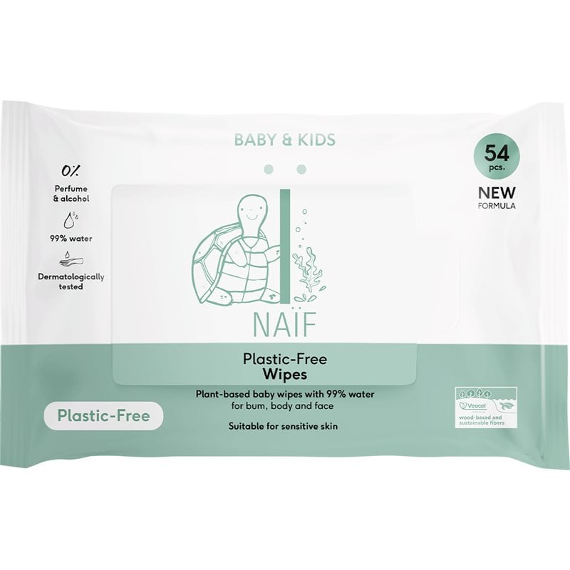 Naif Baby & Kids Plastic Free Wipes мокри кърпички за деца от раждането им