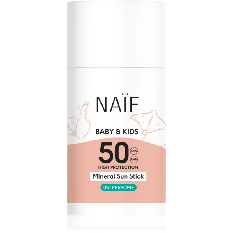 Naif Baby & Kids Mineral Sun Stick тичинка за тен SPF 50 - Грижа за тяло - Сравни цени от 1 магазин с безплатна доставка