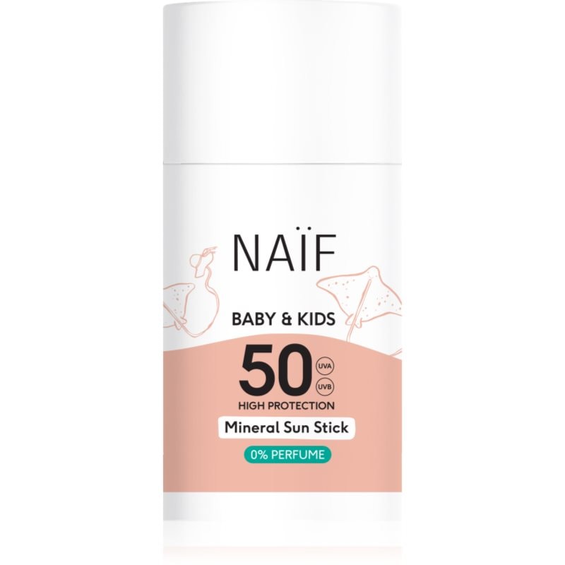 Naif Baby & Kids Mineral Sun Stick тичинка за тен SPF 50 - Грижа за тяло - Сравни цени от 1 магазин с безплатна доставка