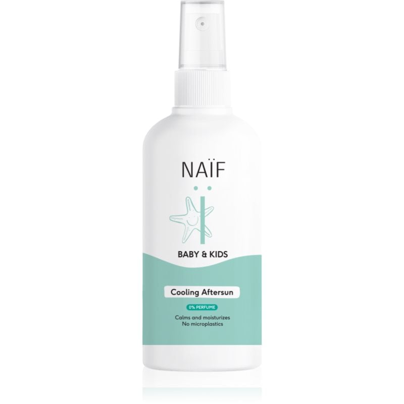 Naif Baby & Kids Cooling Aftersun спрей след слънчеви бани за бебета и деца без парфюм