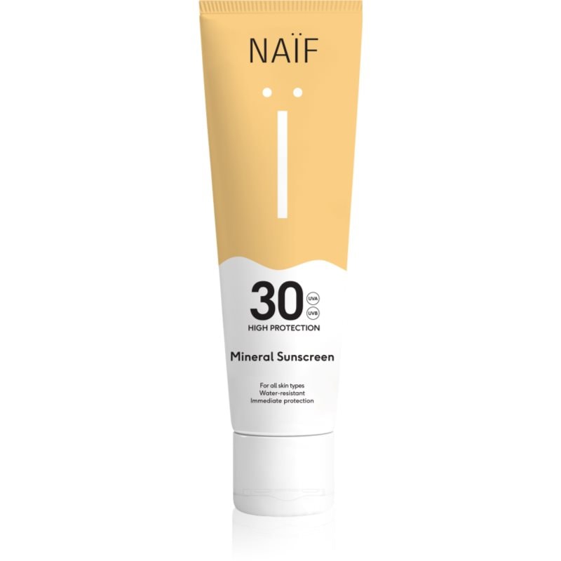Naif Sun Mineral Sunscreen SPF 30 слънцезащитни продукти SPF 30 водоустойчив - Грижа за тяло - Сравни цени от 1 магазин с безплатна доставка