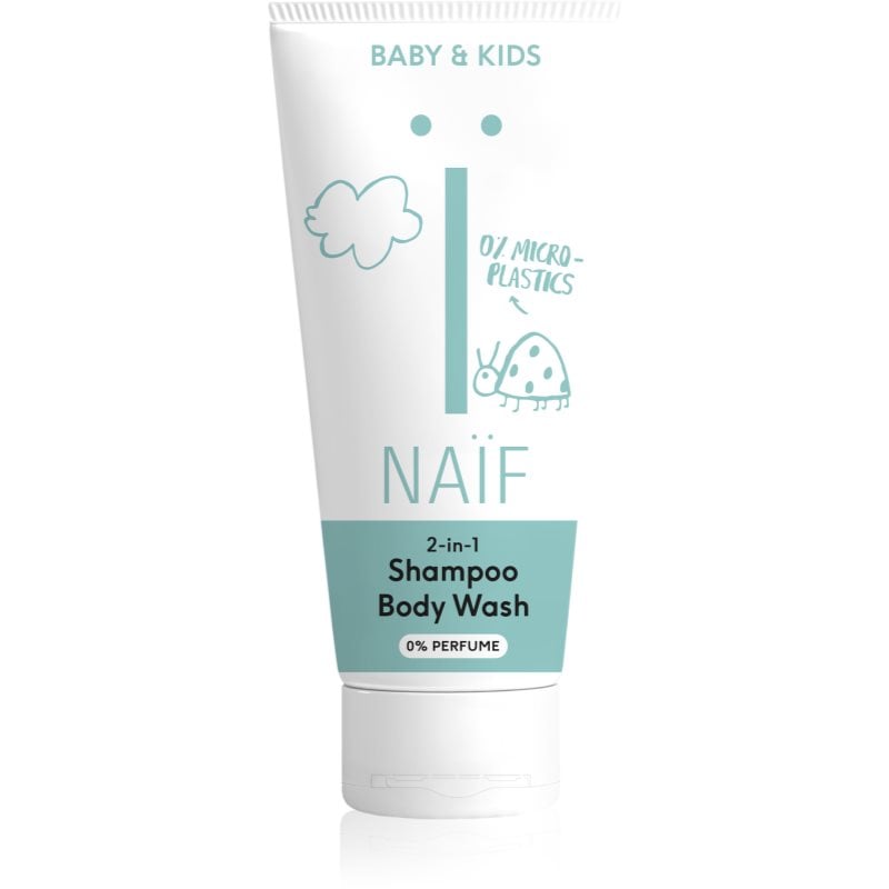 Naif Baby & Kids 2-in-1 детски миещ гел и шампоан без парфюм