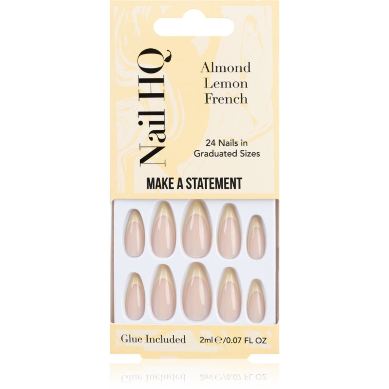 Nail HQ Almond Lemon French Изкуствени нокти с лепило - Грим - Сравни цени от 1 магазин с безплатна доставка