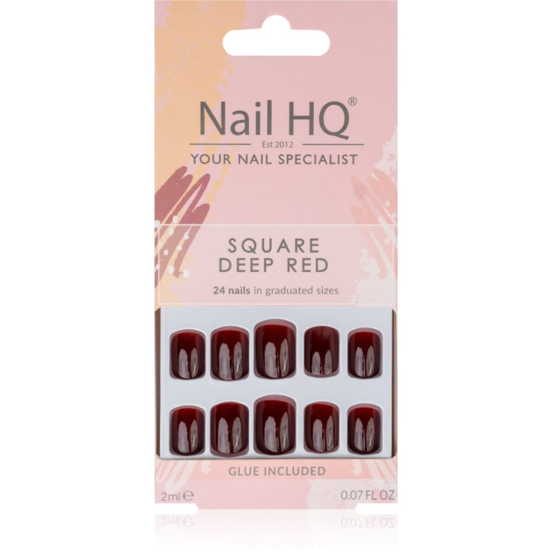 Nail HQ Square Изкуствени нокти Deep Red - Грим - Сравни цени от 1 магазин с безплатна доставка