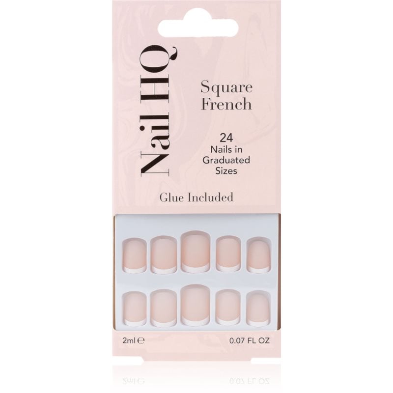 Nail HQ Square French Изкуствени нокти
