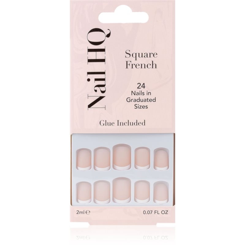 Nail HQ Square French Изкуствени нокти - Грим - Сравни цени от 1 магазин с безплатна доставка