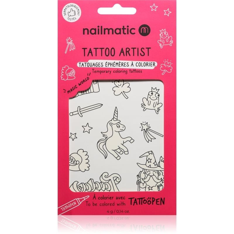 Nailmatic Tattoo Artist Temporary Coloring Tattoos татуировка за деца 3 y+ Magic World 9x16,3 см - За деца - Сравни цени от 1 магазин с безплатна доставка