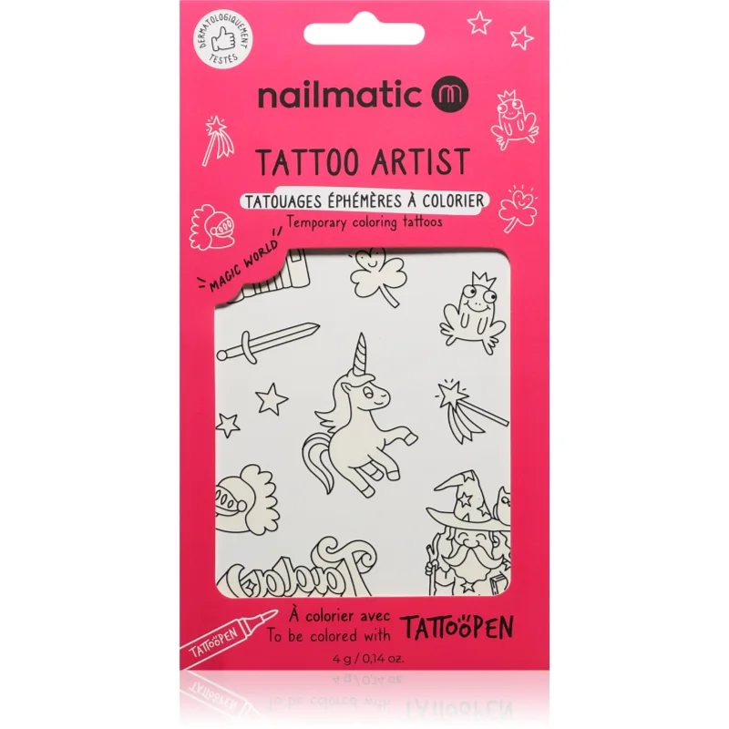 Nailmatic Tattoo Artist Temporary Coloring Tattoos татуировка за деца 3 y+ Magic World 9x16,3 см - За деца - Сравни цени от 1 магазин с безплатна доставка