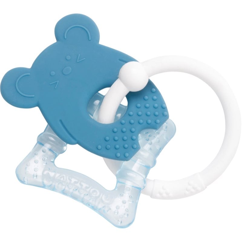 NATTOU Teether With Cooling Part гризалка с охлаждащ ефект Blue Mouse 3 m+