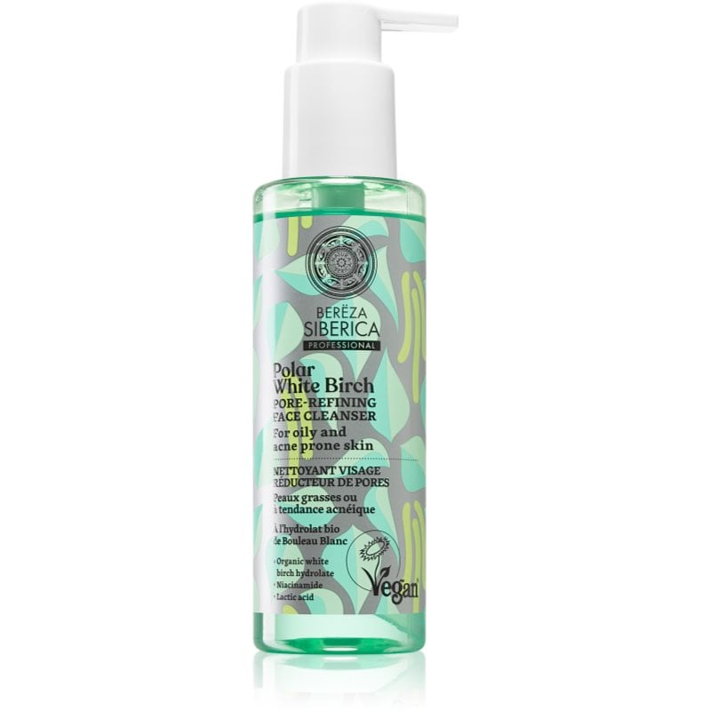 Natura Siberica Polar White Birch почистващ гел за стягане на порите