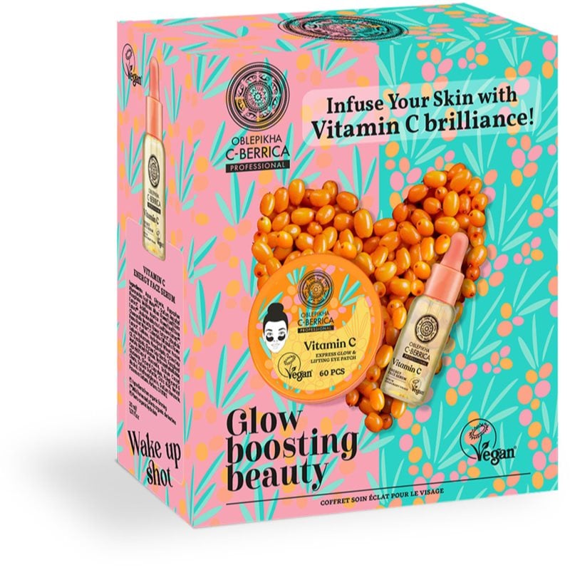 Natura Siberica Oblepikha C-Berrica Glow Boosting Beauty подаръчен комплект за озаряване на лицето