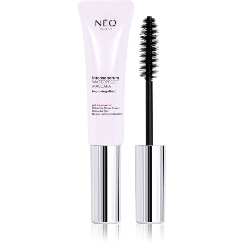 NEO MAKE UP Intense Serum Waterproof Mascara водоустойчива спирала за обем и отделяне на мигли
