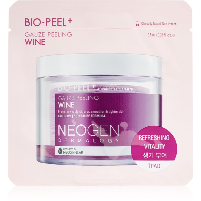 Neogen Dermalogy Neogen Dermalogy Bio-Peel+ Gauze Peeling Wine ексфолиращи тампони за лице за изглаждане на кожата и минимизиране на порите - Унисекс парфюм 1мл - Сравни цени от 1 магазин с безплатна доставка