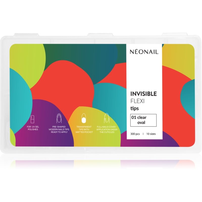 NEONAIL Flexi Tips Invisible Изкуствени нокти тип 01 Clear Oval - Грим - Сравни цени от 1 магазин с безплатна доставка