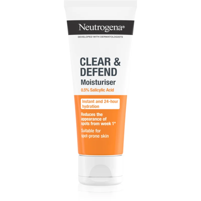 Neutrogena Clear & Defend 0.5% Salicylic Acid хидратиращ крем не съдържа олио - Грижа за лице - Сравни цени от 1 магазин с безплатна доставка