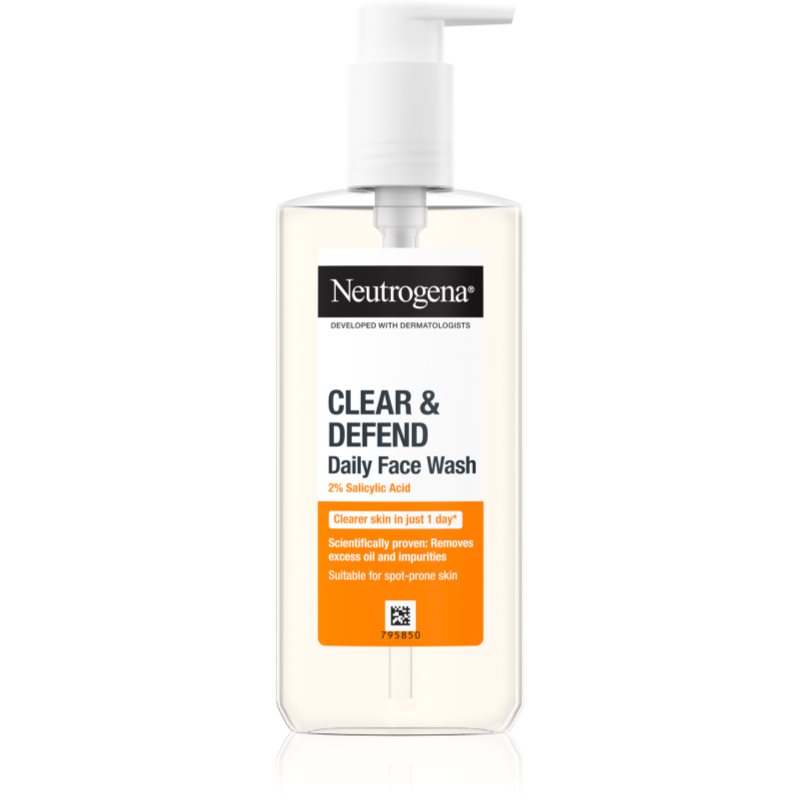 Neutrogena Neutrogena Clear & Defend почистващ гел с 2% салицилова киселина - Унисекс парфюм 200мл - Сравни цени от 1 магазин с безплатна доставка