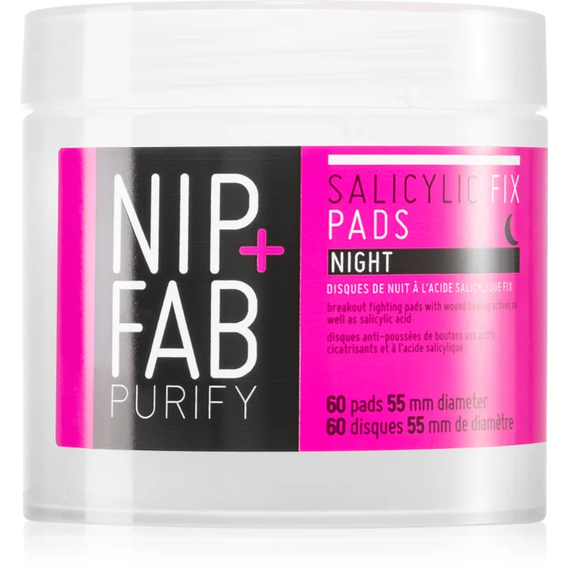 NIP+FAB Salicylic Fix почистващи тампони за нощ - Грижа за лице - Сравни цени от 1 магазин с безплатна доставка