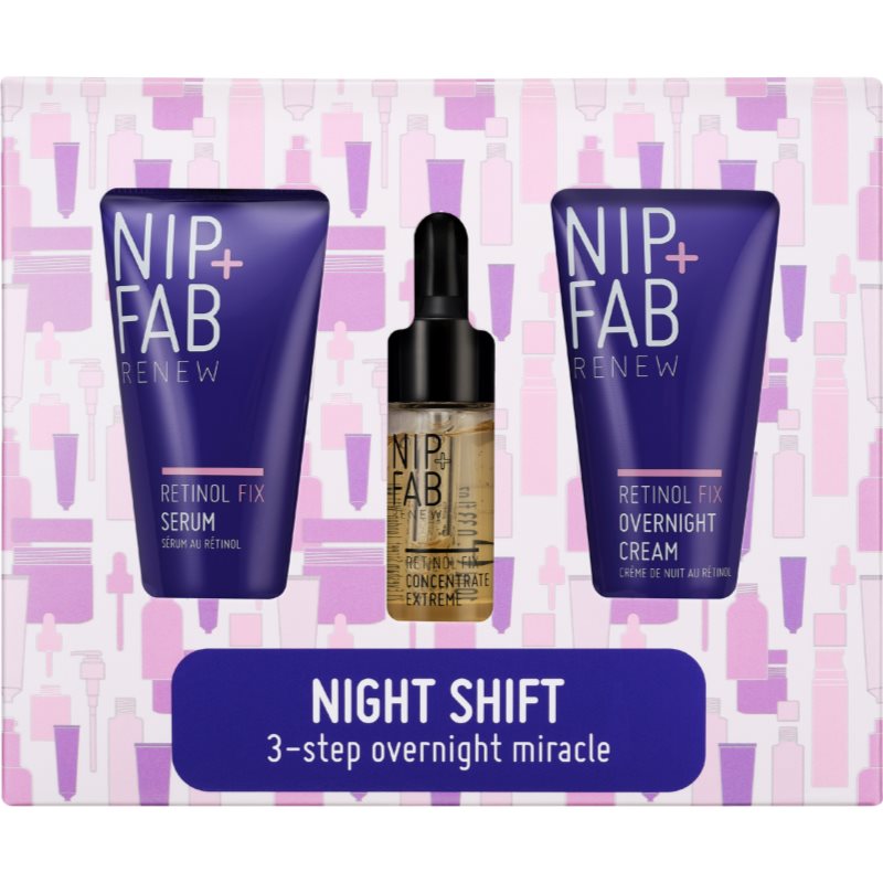 NIP+FAB NIP+FAB Retinol Fix Night Shift комплект за грижа за лицето с ретинол - Унисекс парфюм - Сравни цени от 1 магазин с безплатна доставка