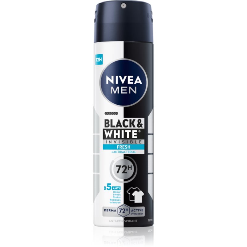Nivea Men Invisible Black & White антиперспирант-спрей Fresh - Грижа за тяло - Сравни цени от 1 магазин с безплатна доставка