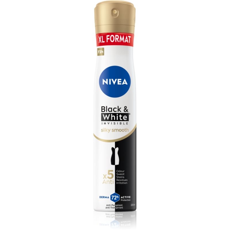 NIVEA Black & White Invisible Silky Smooth антиперспирант-спрей за жени - Грижа за тяло - Сравни цени от 1 магазин с безплатна доставка