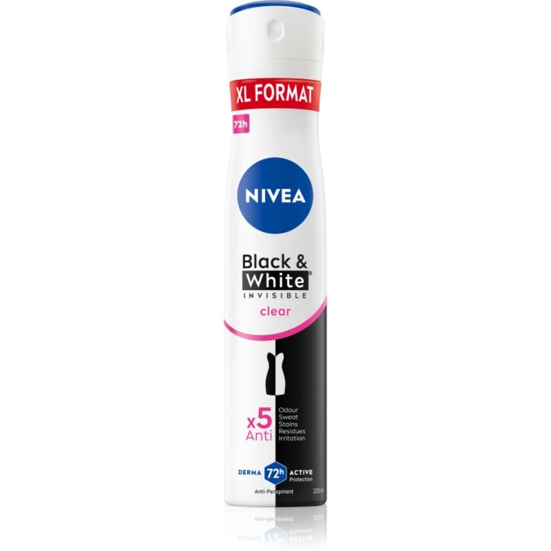 NIVEA Black & White Invisible Clear антиперспирант-спрей за жени - Грижа за тяло - Сравни цени от 1 магазин с безплатна доставка
