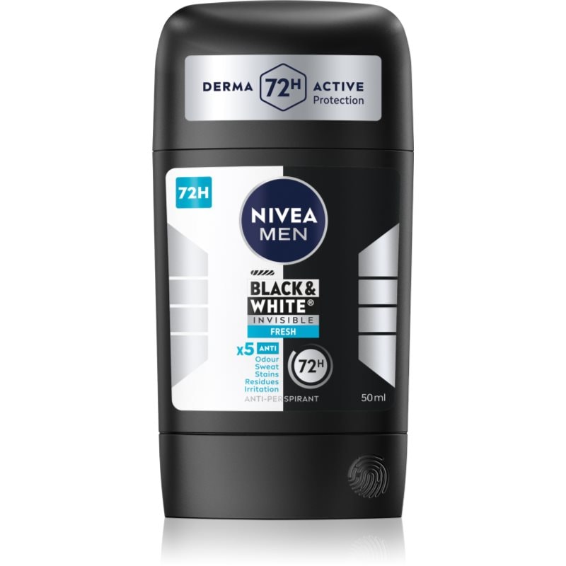 NIVEA MEN Black & White Invisible Fresh твърд антиперспирант за мъже - Грижа за тяло - Сравни цени от 1 магазин с безплатна доставка