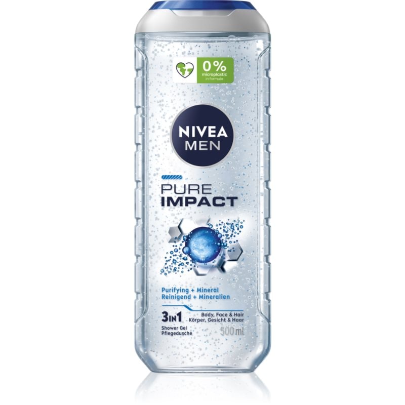 NIVEA MEN Pure Impact душ-гел за мъже - Грижа за тяло - Сравни цени от 1 магазин с безплатна доставка